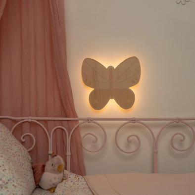 Wooden Wall Lamp - Butterfly