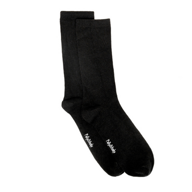 Black seamless bamboo socks