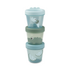Baby Food Container - 3 Pack Croco Green/Blue