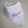 Pink Bandana Dribble Bib - embroidered w/ Hazel