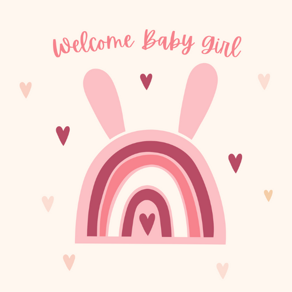Welcome Baby Girl Card