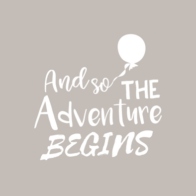 And so the Adventure Begins Card
