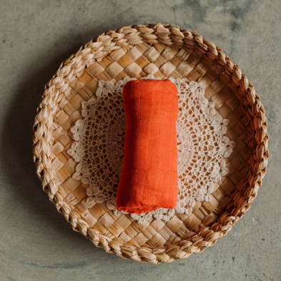 Bamboo Baby Blanket - Burnt Orange
